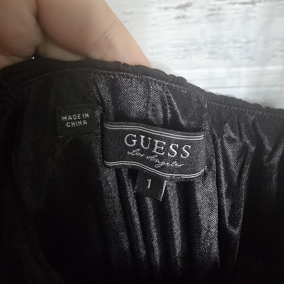 Guess Black High Low Taras Chiffon Dress Ruffles Layers Size 1 - Picture 7 of 8